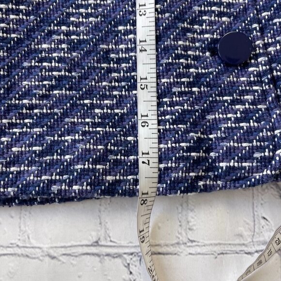 LOFT Outlet  Knit Skirt Women’s Cotton Accent Buttons Zip Close size 6 - Picture 9 of 12